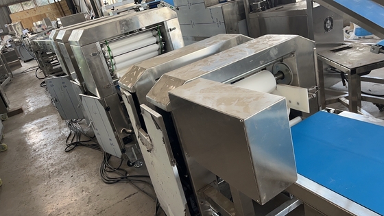 Automatic Layered Frozen Scallion Pancake Production Line Silver