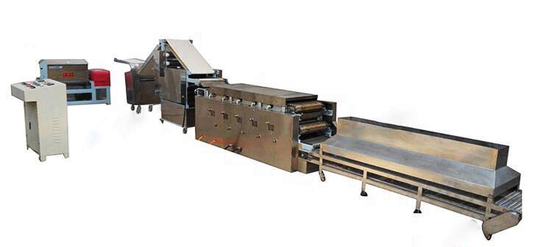 Fully automatic Arabic bread production line with 800 pcs per hour capacity, food-grade stainless steel construction, and adjustable thickness