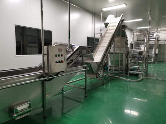 Ligne de traitement automatique des pommes pour pommes fraîches, purée de pommes et pulpe de fruits avec système de contrôle PLC et acier inoxydable 304 de qualité alimentaire