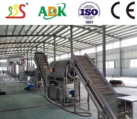Ligne de traitement de pommes en acier inoxydable 304 de qualité alimentaire avec système de contrôle PLC et tension de 380V pour pommes fraîches ou purée de pommes